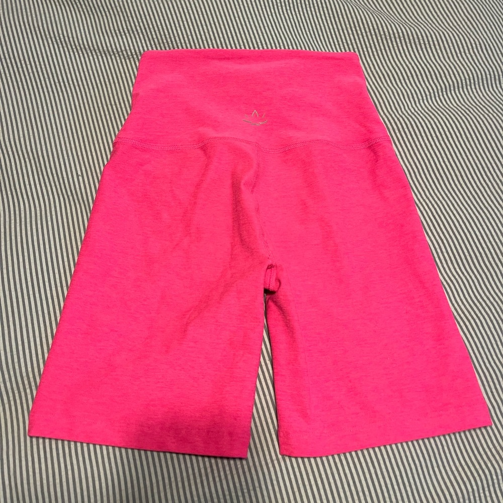 Beyond Yoga Hot Pink biker shorts